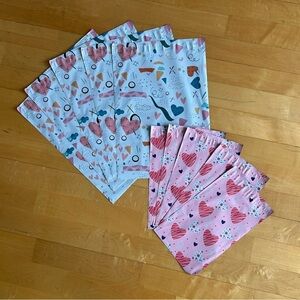 10 Count Polymailer Size Variety Bundle - HEARTS (5/6x9 + 5/10x13)